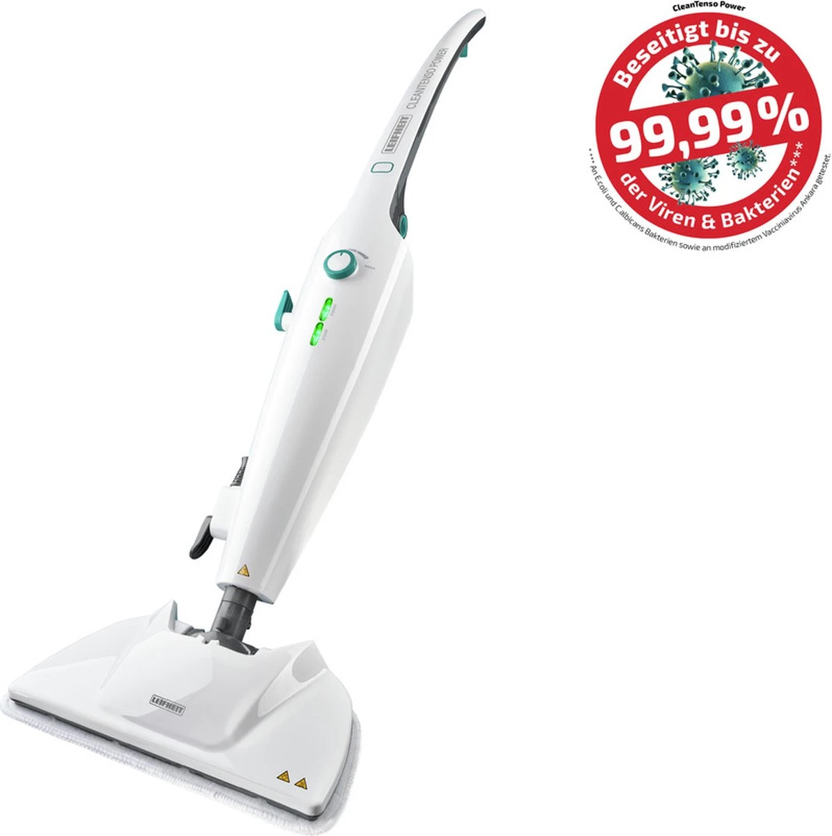 Leifheit CleanTenso Power Stoomreiniger - Wit - Gebruiksduur 50 Min - XXL Watertank 5 Leifheit CleanTenso Power Stoomreiniger - Wit - Gebruiksduur 50 Min - XXL Watertank - Afbeelding 3