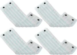 Leifheit - Clean Twist M / Combi Clean M Vloerwisser Vervangingsdoek Met Drukknoppen – Micro Duo – 33 Cm / Set Van 4