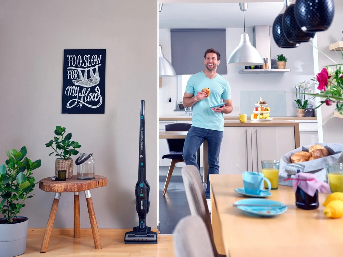 Leifheit Rotaro Powervac 2in1 Steelstofzuiger Met Kruimelzuiger 20V 4 Leifheit Rotaro Powervac 2in1 Steelstofzuiger Met Kruimelzuiger 20V - Afbeelding 2