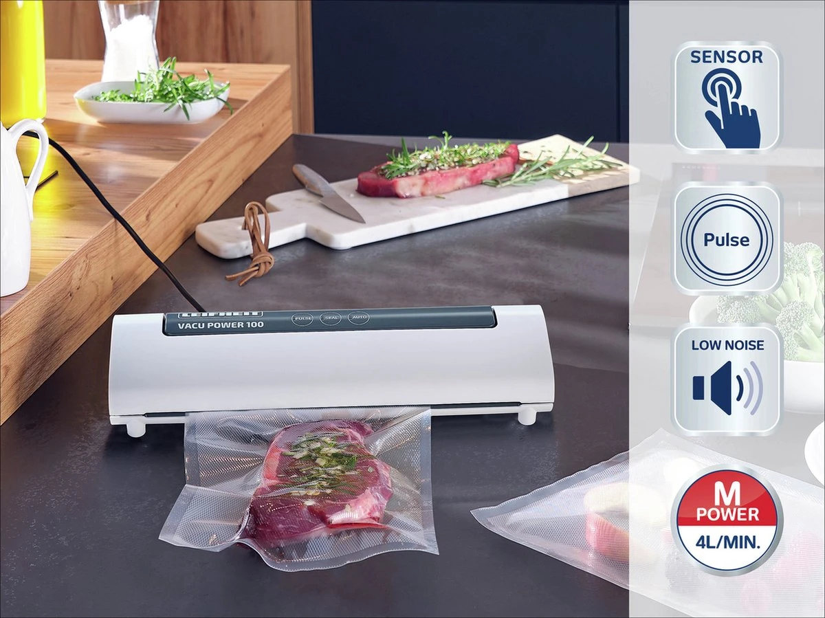 Leifheit Vacumeermachine Vacu Power 100 - Wit 6 Leifheit Vacumeermachine Vacu Power 100 - Wit - Afbeelding 4