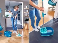 BERKATMARKT - Leifheit Set Clean Twist Disc Mop Ergo Wastafels, Emmer En Dweil, Eenvoudig Te Bedienen, Microvezel Mop En Telescoopsteel -Leifheit Verkaufsgeschäft 1200x900 15