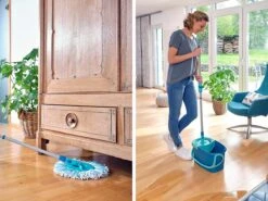 BERKATMARKT - Leifheit Set Clean Twist Disc Mop Ergo Wastafels, Emmer En Dweil, Eenvoudig Te Bedienen, Microvezel Mop En Telescoopsteel -Leifheit Verkaufsgeschäft 1200x900 17