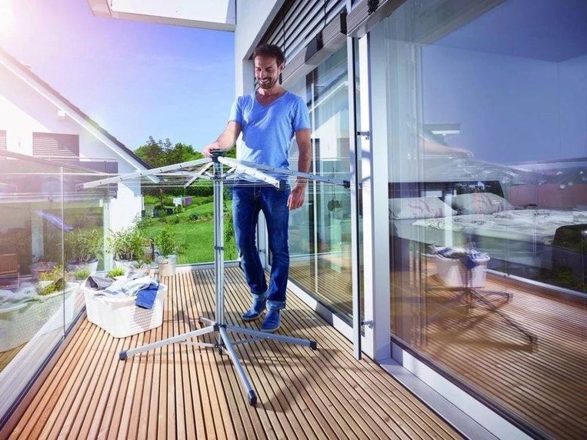 Leifheit Droogmolen Linopop-up - Incl. Beschermhoes - 14 Meter Drooglengte 5 Leifheit Droogmolen Linopop-up - Incl. Beschermhoes - 14 Meter Drooglengte - Afbeelding 3