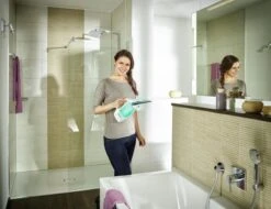 Leifheit Dry & Clean Ruitenreiniger Met Steel (43 Cm), Inwasser En Smalle Zuigmond (17 Cm) Click System -Leifheit Verkaufsgeschäft 1200x923