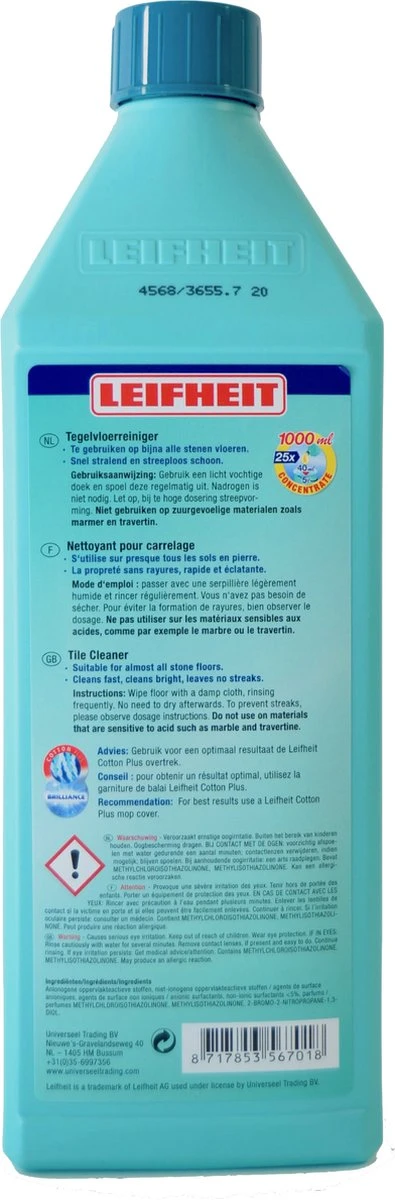 Leifheit Tegelvloerreiniger 1 Liter 6 Leifheit Tegelvloerreiniger 1 Liter - Afbeelding 5