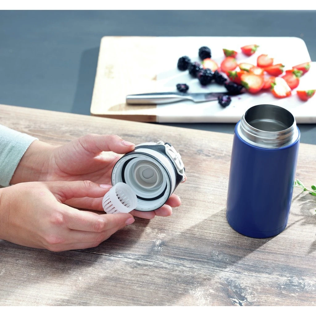 Leifheit 3247 Flip Isoleerbeker 350 Ml Donkerblauw 4 Leifheit 3247 Flip Isoleerbeker 350 Ml Donkerblauw - Afbeelding 2