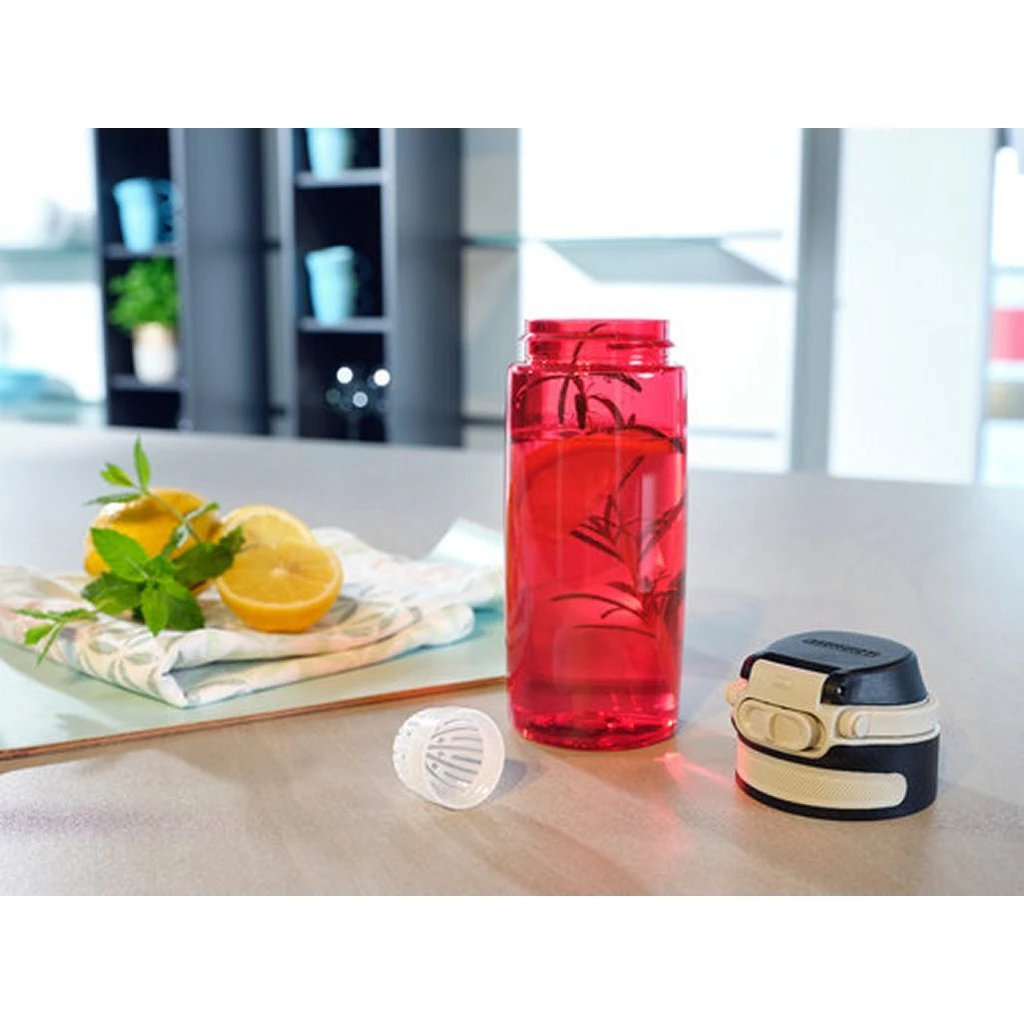 Leifheit 3263 Flip Tritan Drinkfles 550 Ml Rood 4 Leifheit 3263 Flip Tritan Drinkfles 550 Ml Rood - Afbeelding 2