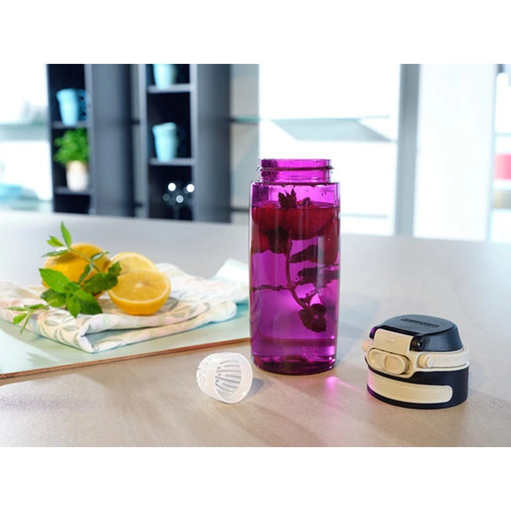 Leifheit 3264 Flip Tritan Drinkfles 550 Ml Paars 4 Leifheit 3264 Flip Tritan Drinkfles 550 Ml Paars - Afbeelding 2