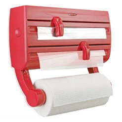 Leifheit 25776 Parat F2 Wandmodel Rollenhouder 3 Rollen Rood