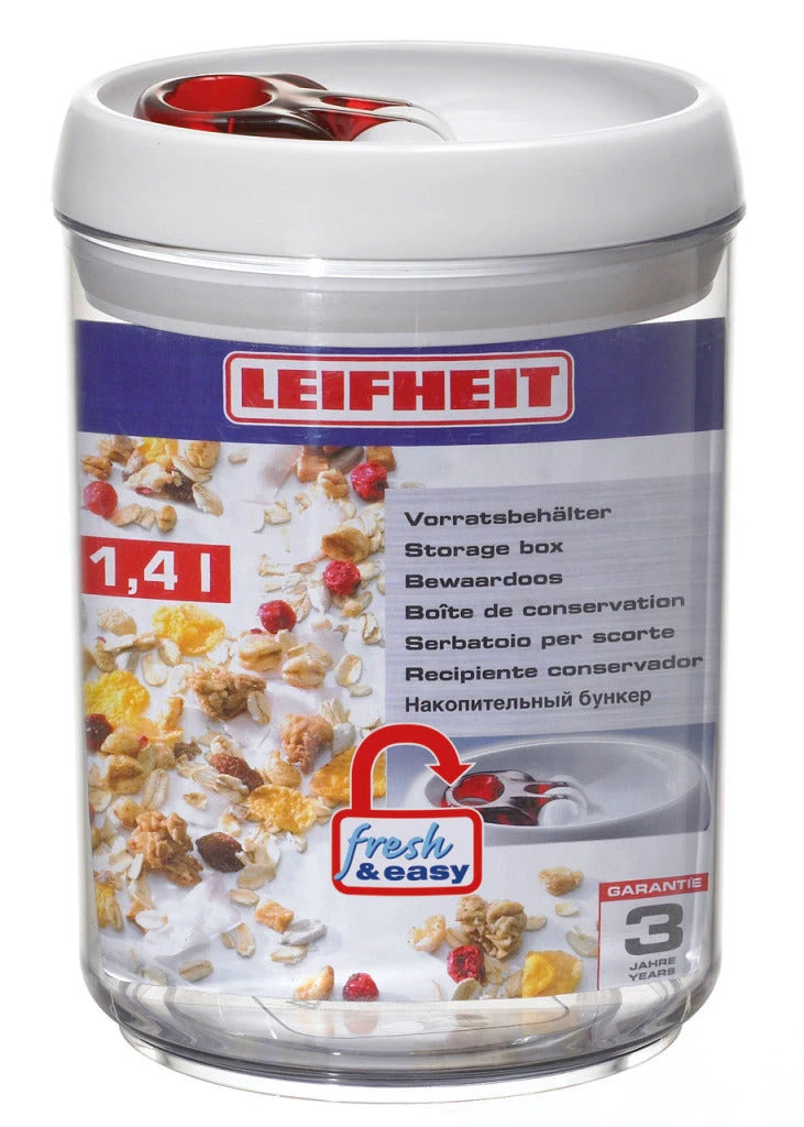 Leifheit 31202 Voorraadbus Fresh & Easy Rond 1,4 L 4 Leifheit 31202 Voorraadbus Fresh & Easy Rond 1,4 L - Afbeelding 2