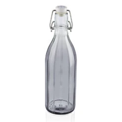 Leifheit 36321 Glazen Facetfles 0.5L Transparant/Grijs