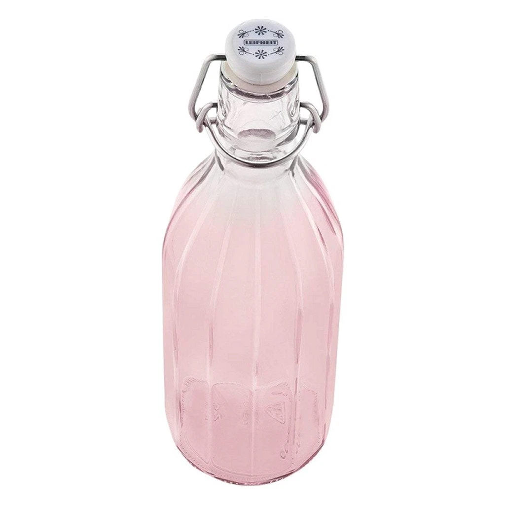 Leifheit 36323 Glazen Facetfles 0.5L Transparant/Roze 4 Leifheit 36323 Glazen Facetfles 0.5L Transparant/Roze - Afbeelding 2
